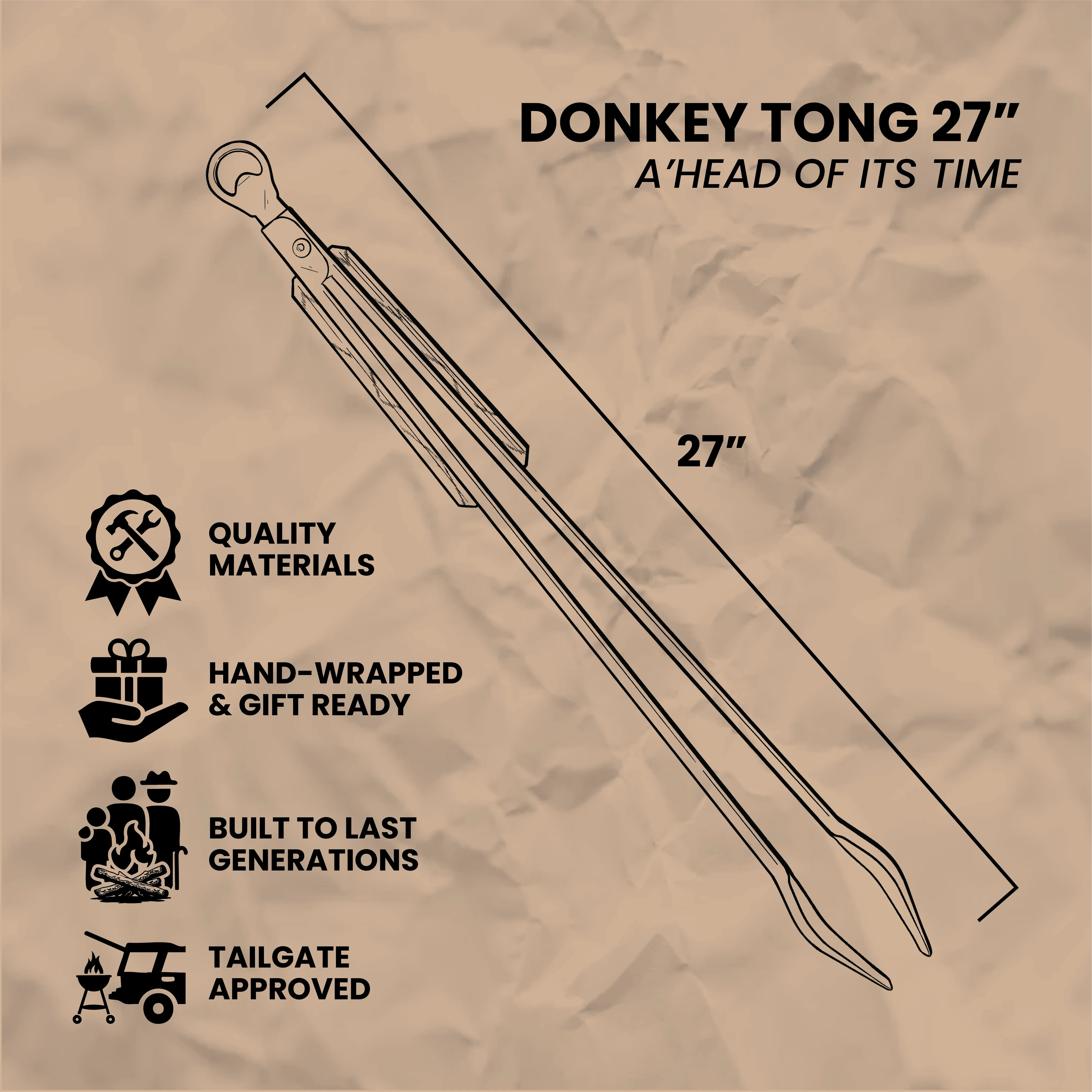 27" Grill Tong - Image 9
